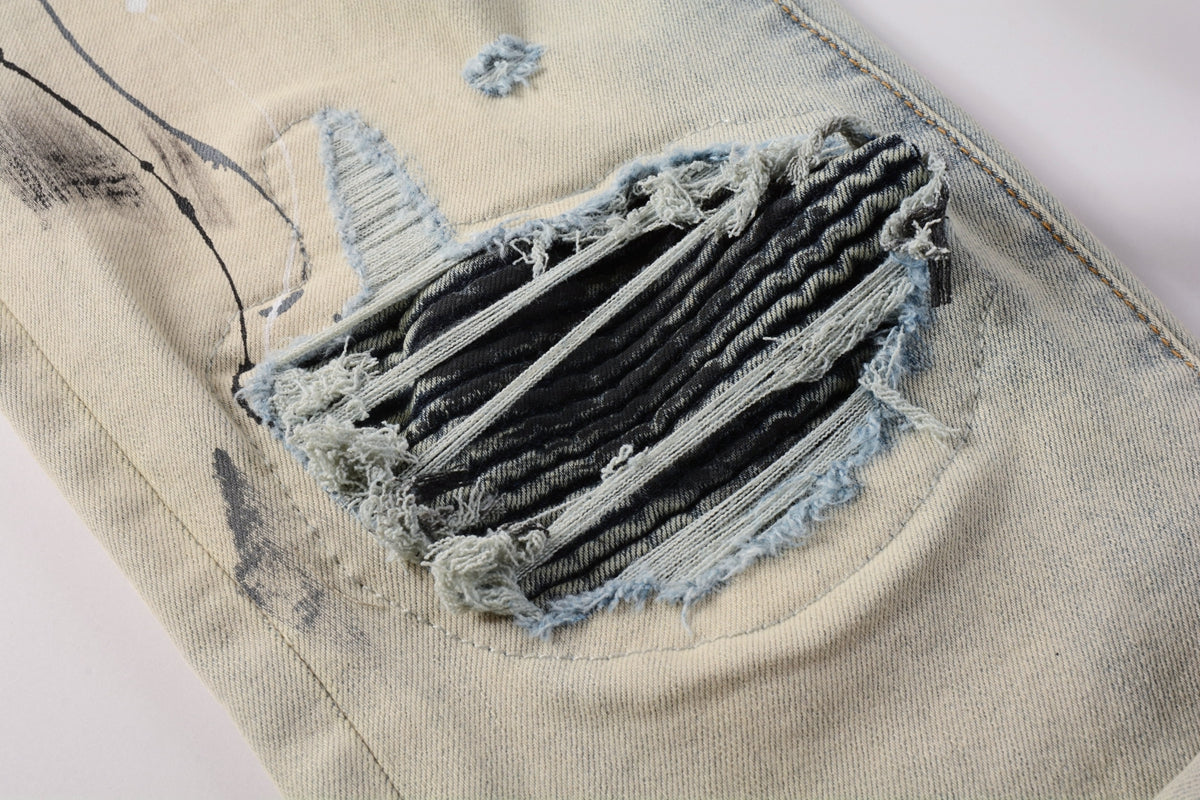 AMIRI Slim Fit Distressed Jeans – Full Length Denim