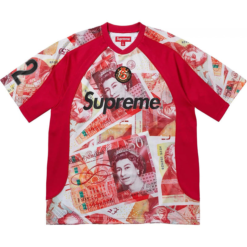 Supreme Pounds Soccer Jersey — Black / Red
