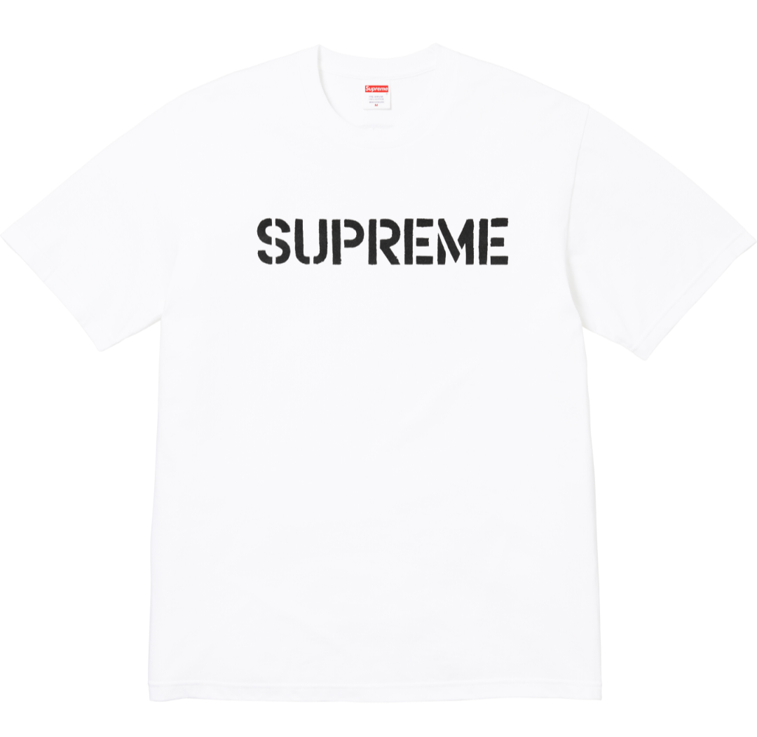 Supreme SS26 Hard Tee — Black / White / Navy