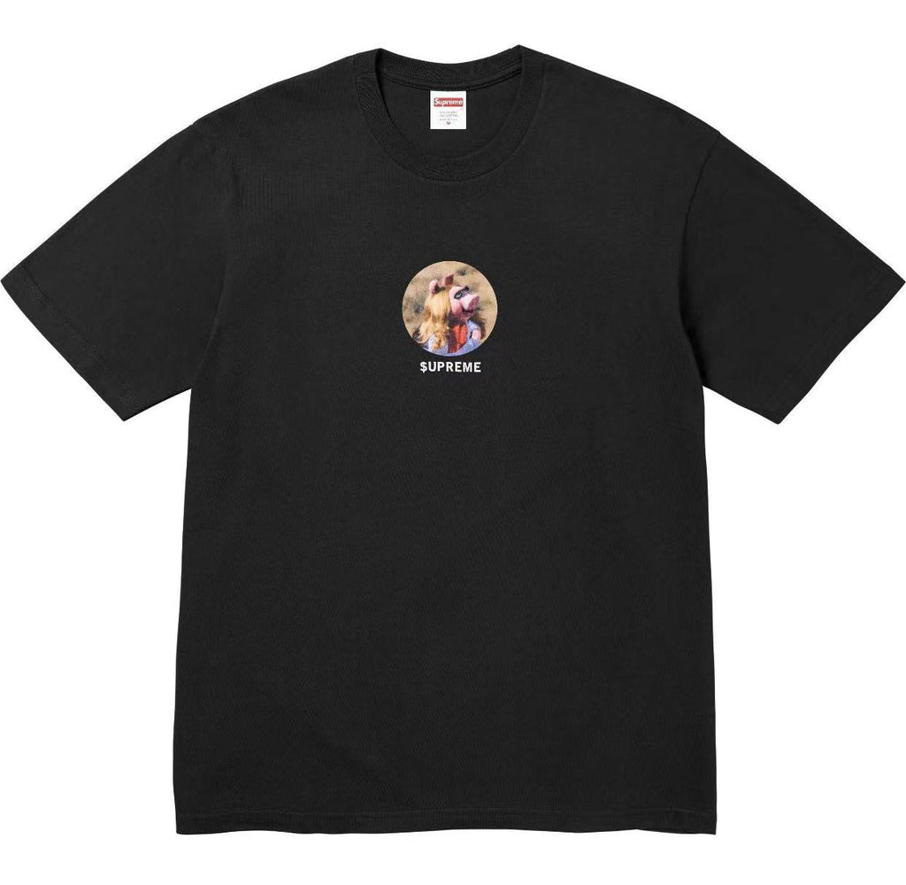 Supreme 25SS Miss Piggy Tee – Black / White