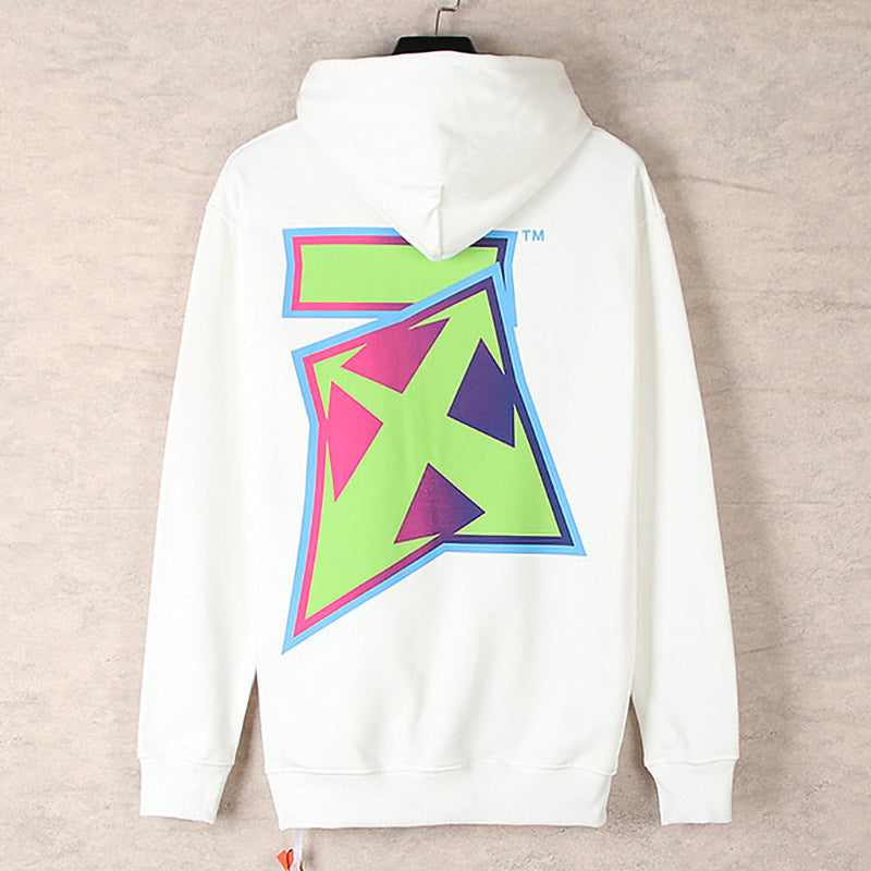 OFF WHITE Classic Logo Hoodie – White & Black