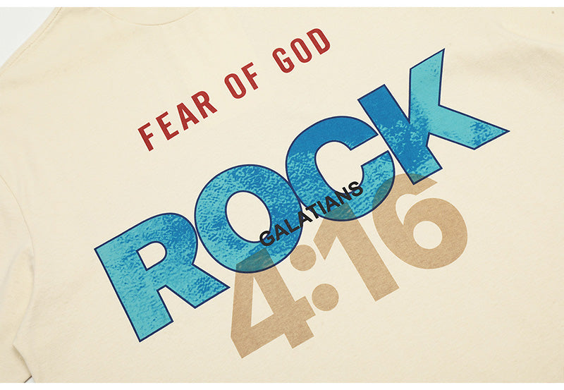 Fear of God x RRR123 Letter Print T-Shirt – Apricot