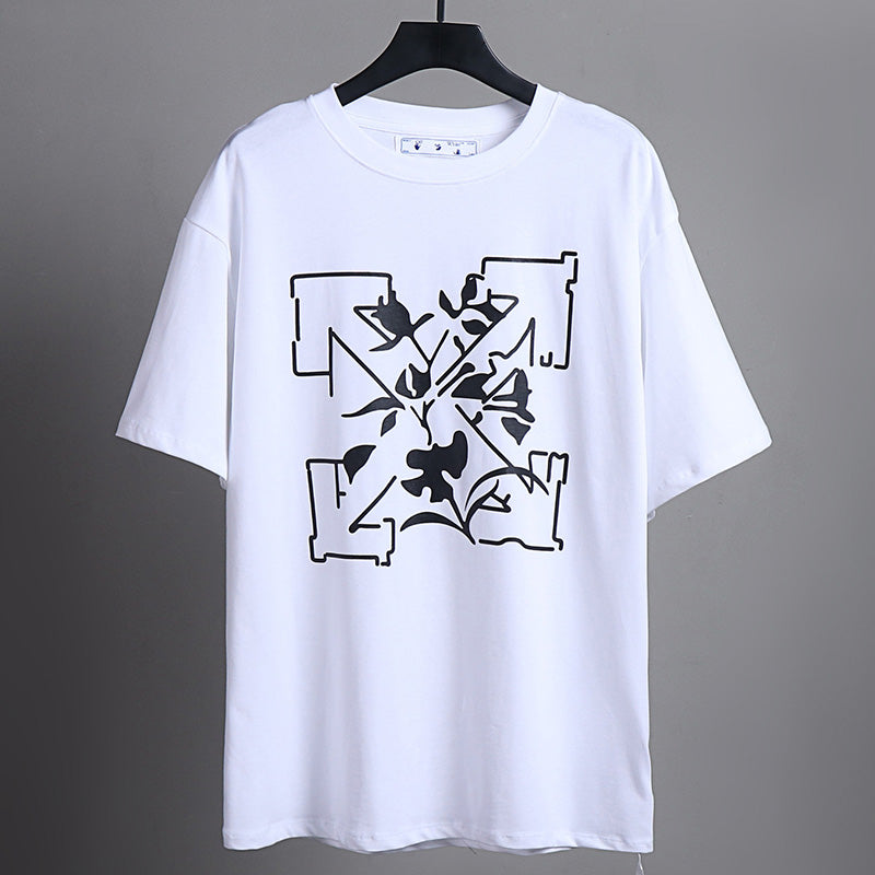 OFF-WHITE Floral Arrow Outline Graphic T-Shirt