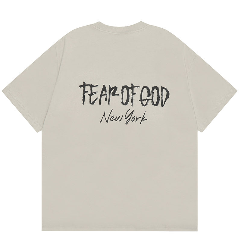 Fear of God New York Limited Letters T-Shirt – White / Black / Grey