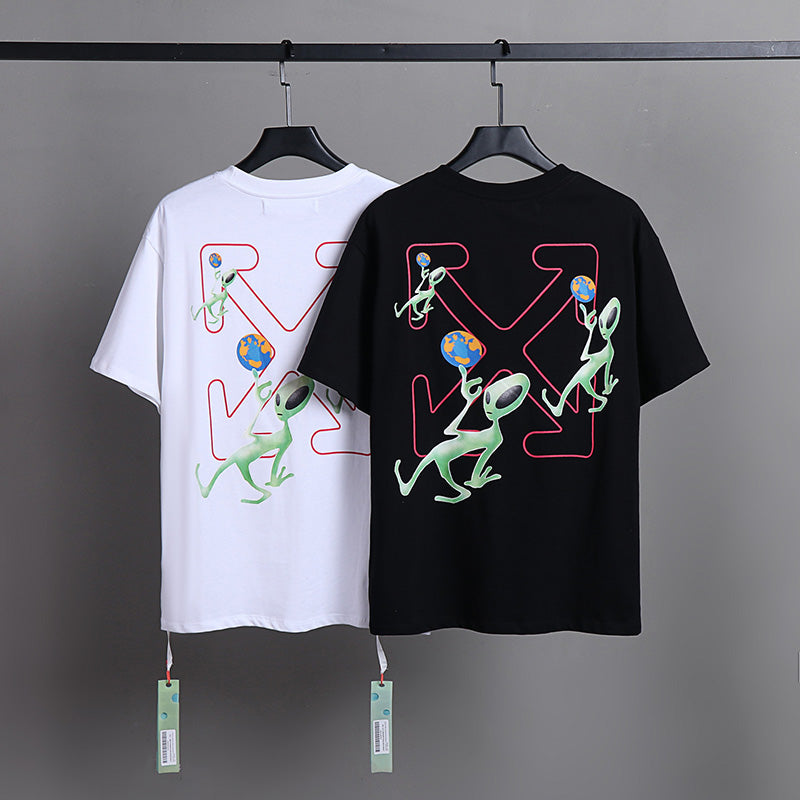 OFF-WHITE Alien Globe Graphic T-Shirt