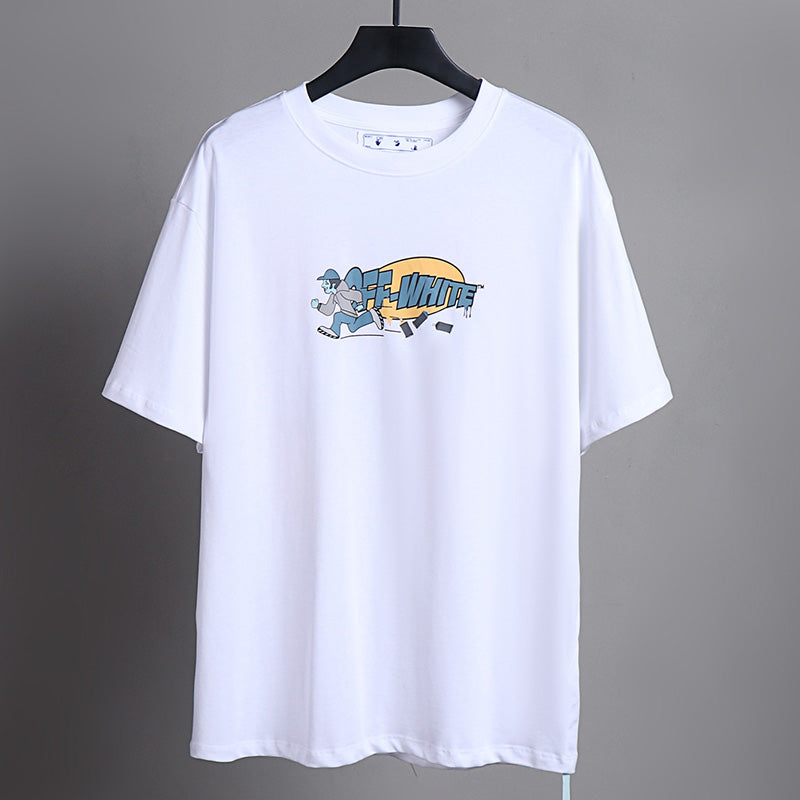 OFF-WHITE Running Man Cartoon Arrow Graphic T-Shirt