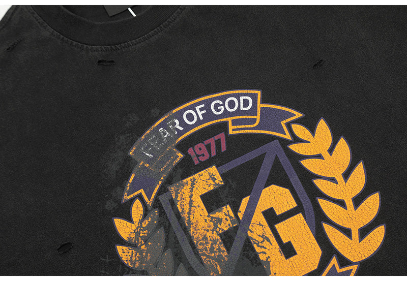 Fear of God Wheat Print T-Shirt – Apricot / White / Black