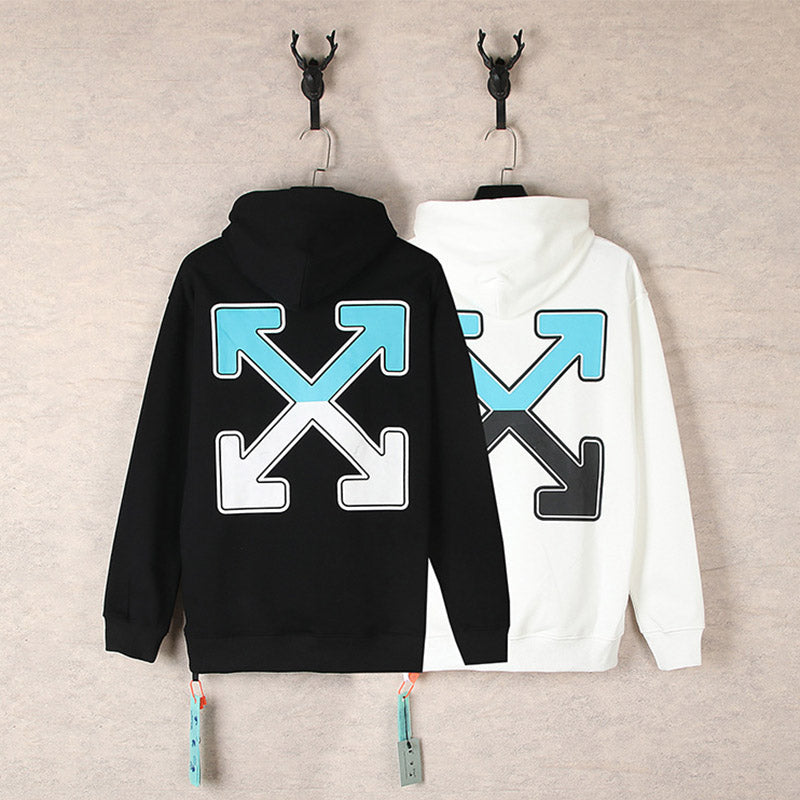 OFF WHITE Bicolor Arrow Hoodie – White & Black
