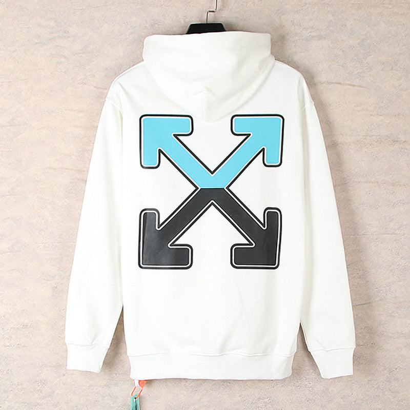OFF WHITE Bicolor Arrow Hoodie – White & Black