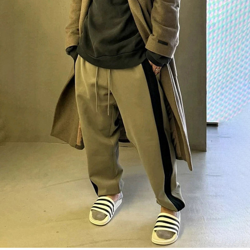Fear Of God Essentials Side Panel Contrast Sweatpants – Black / Gray Green