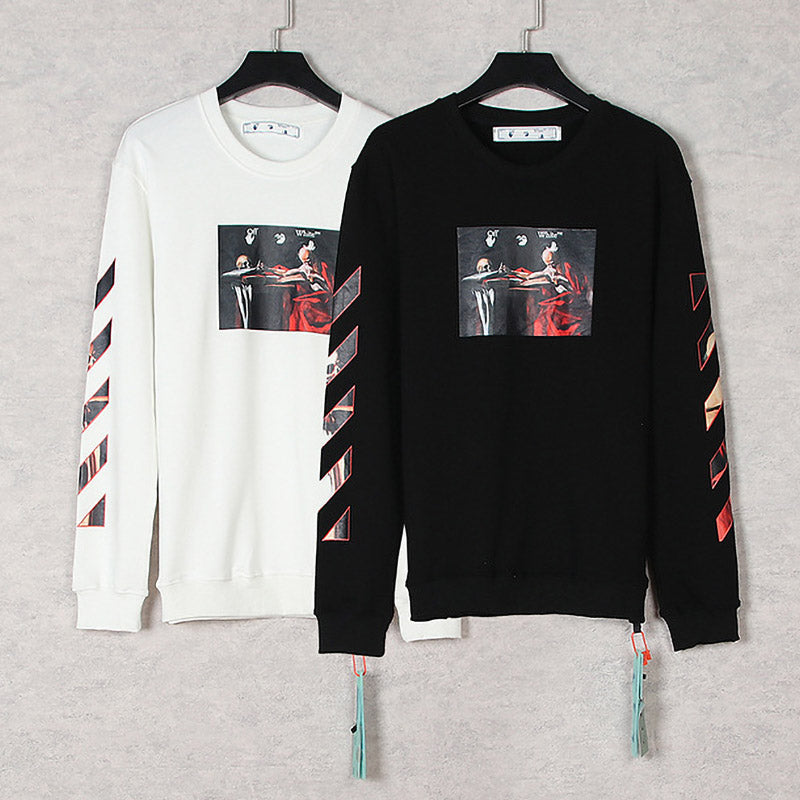 OFF-WHITE Caravaggio Oil Painting Graphic Pullover Sweatshirt