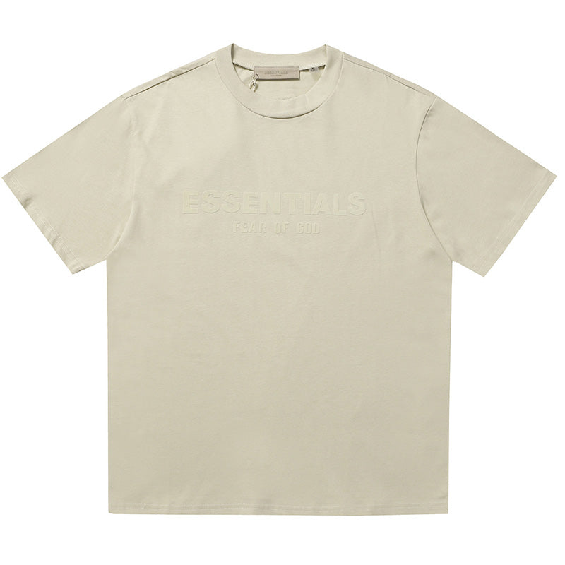 Fear of God Essentials Logo T-Shirt – Black / Grey / Apricot / Matcha / Aquamarine