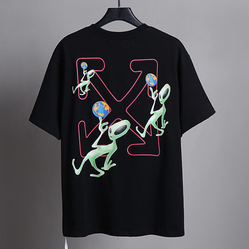 OFF-WHITE Alien Globe Graphic T-Shirt
