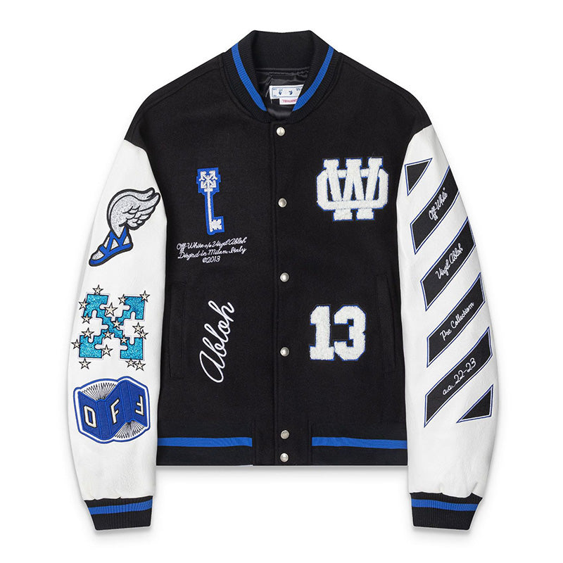 OFF-WHITE 22/23 Multi-Patch Varsity Baseball Jacket