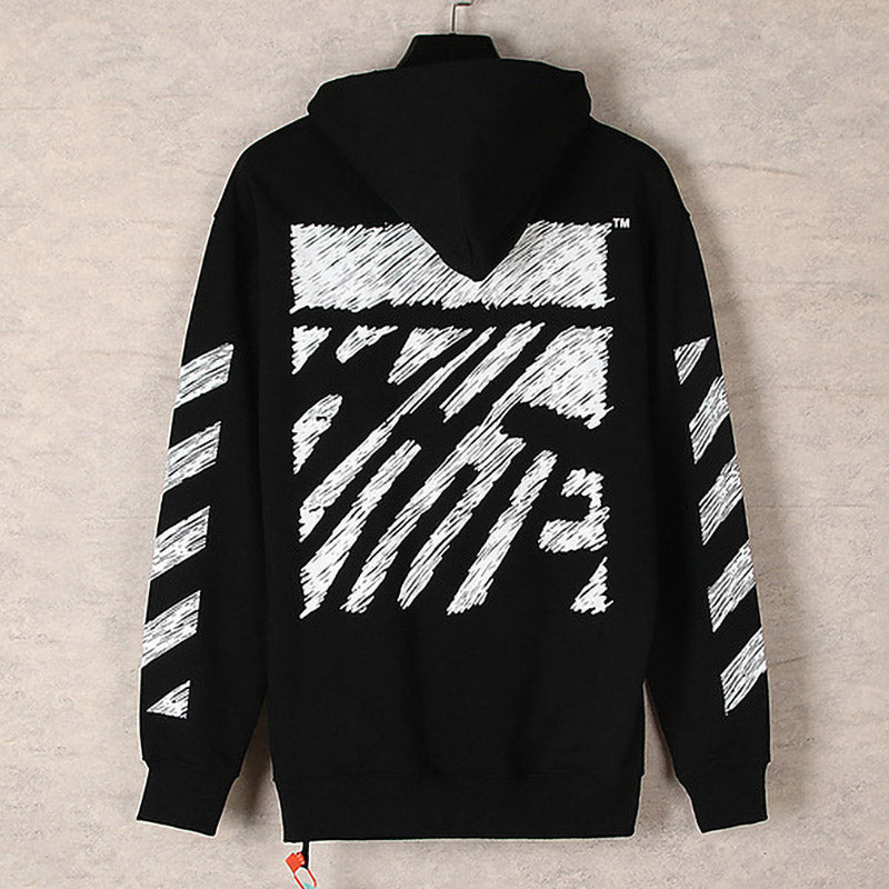 Off-White Diagonal Stripe Hoodie – Unisex Streetwear