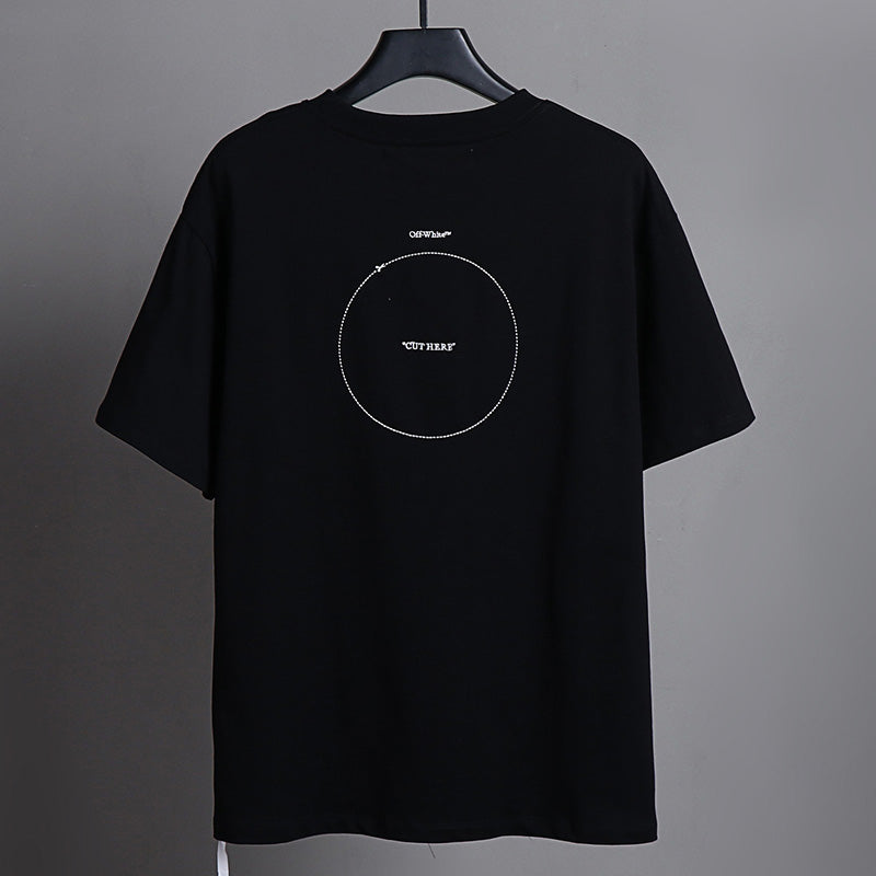 OFF-WHITE "Cut Here" Circle Graphic T-Shirt