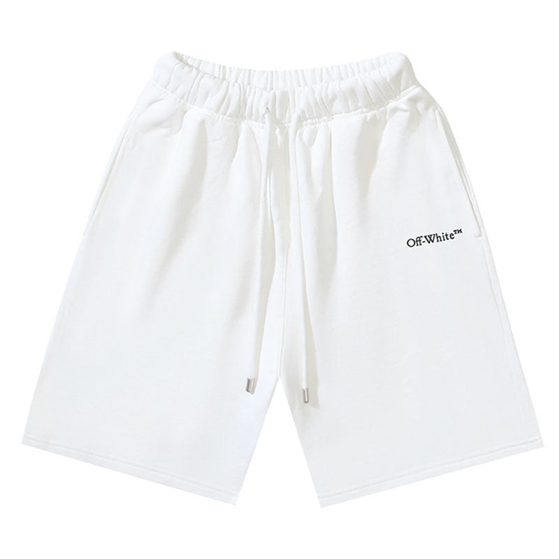OFF-WHITE "Blur Arrow" Motion Graphic Cotton Sweatshorts