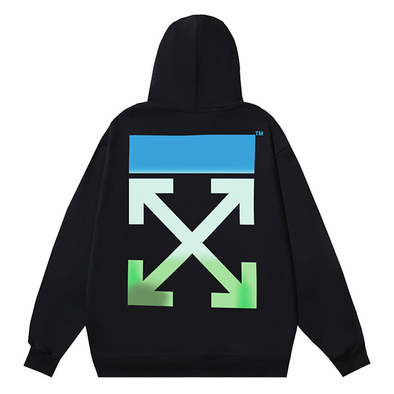 Off-White Gradient Arrow Hoodie – Blue to Green Ombre
