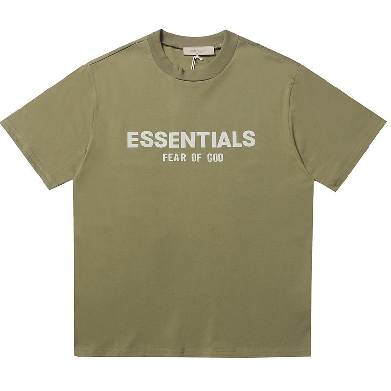 Fear of God Essentials Logo T-Shirt – Black / Grey / Apricot / Matcha / Aquamarine