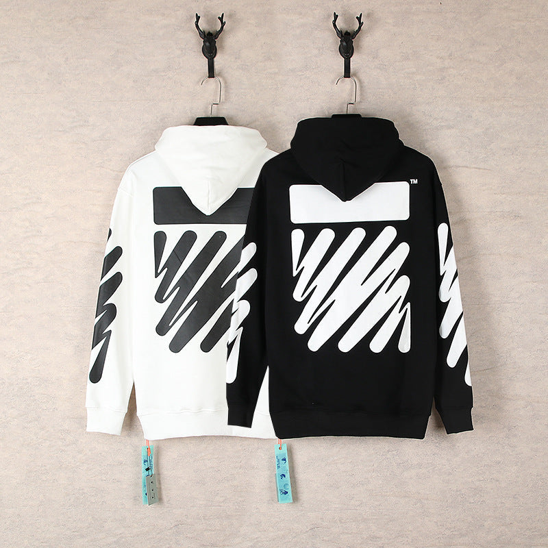 OFF WHITE Essential Hoodie – Black & White