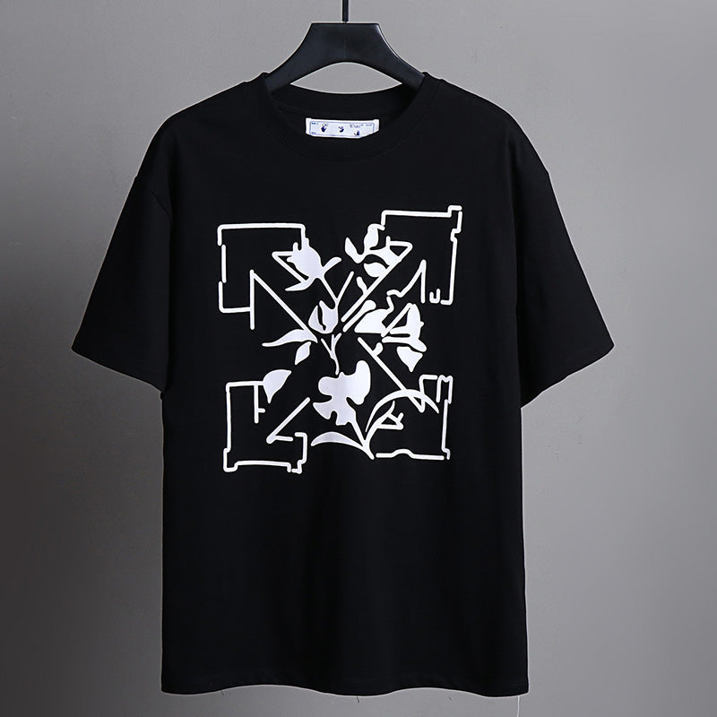 OFF-WHITE Floral Arrow Outline Graphic T-Shirt