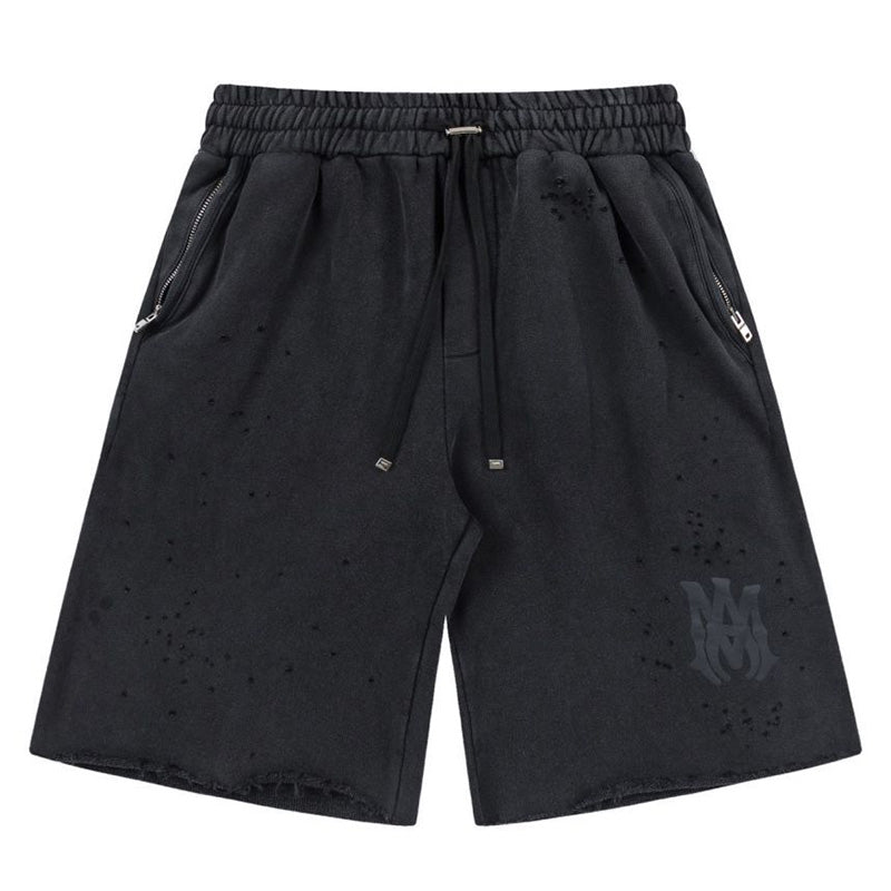 AMIRI Logo-Embellished Cotton Track Shorts