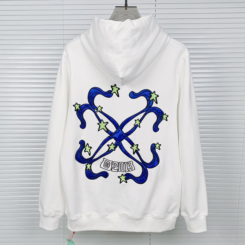 OFF WHITE Alien Arrow Pattern Hoodie – White & Black