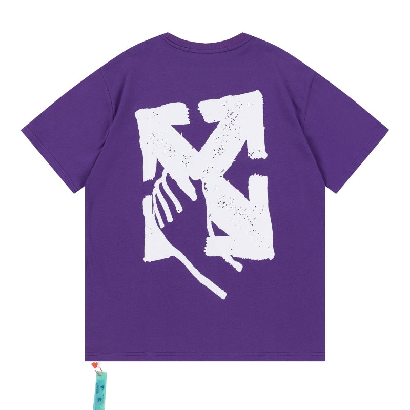 Off-White Graphic T-Shirt (Black/White/Purple)