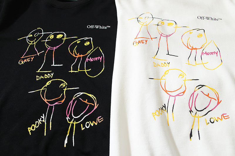 Off-White Cartoon Line Character Crewneck Sweatshirt