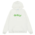 Off-White Arrow Logo Pullover Hoodie — White / Black