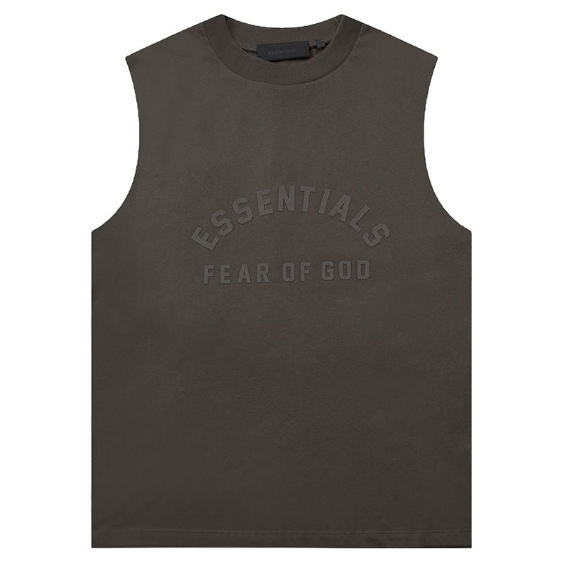 Fear of God Essentials Seal Heavy Sleeveless T-Shirt – Grey / Brown / Yellow / Aqua