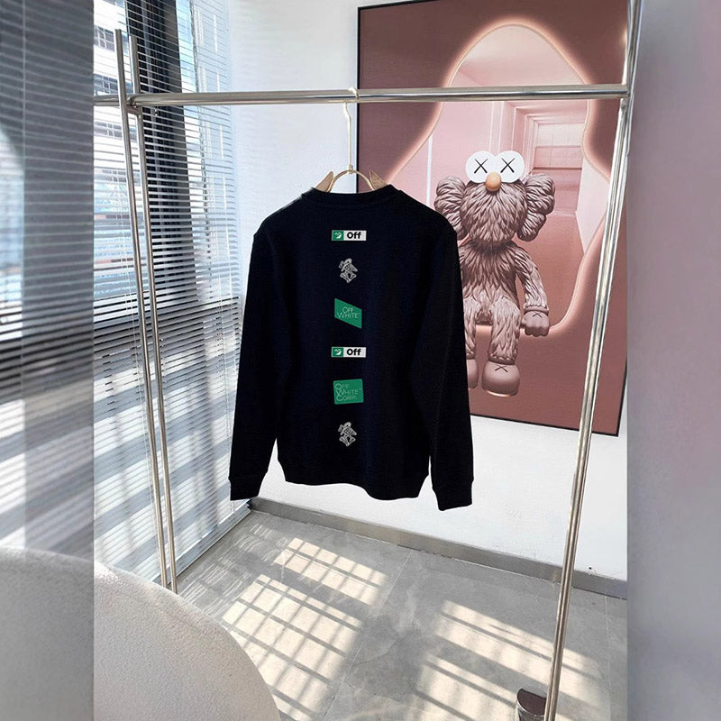 Off-White OW Logo Graphic Crewneck Pullover Sweatshirt