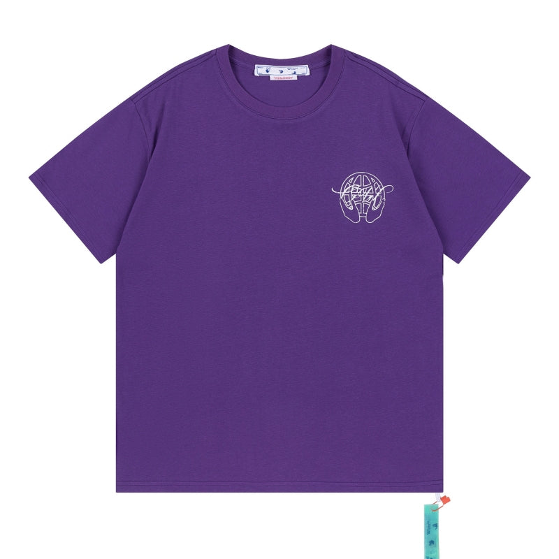 Off-White Graphic T-Shirt (Black/White/Purple)