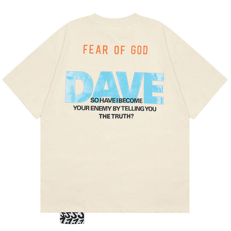 Fear of God x RRR123 Letter Print T-Shirt – Apricot