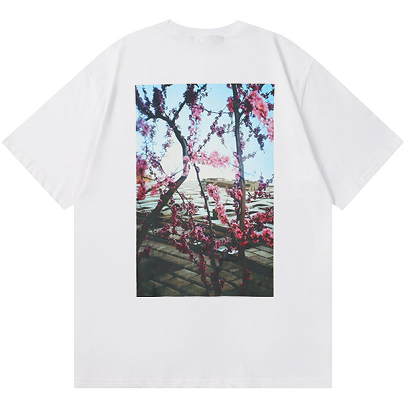 Fear of God Essentials Floral Print Photo T-Shirt – White / Black