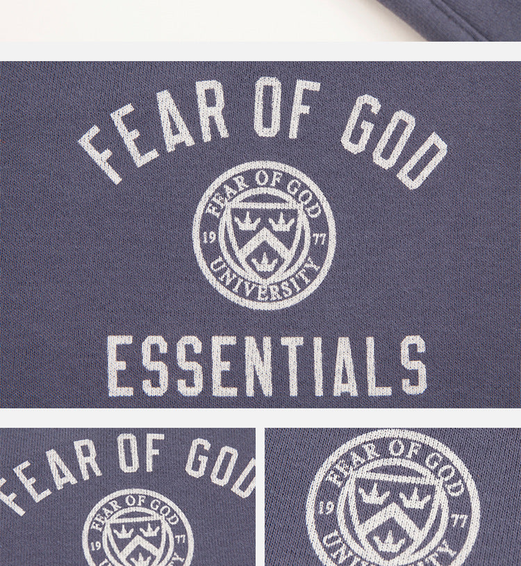 Fear Of God Essentials Varsity Crest Logo Fleece Sweatpants – Ocean Blue