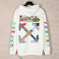 OFF WHITE Cartoon Pattern Arrow Hoodie – White & Black