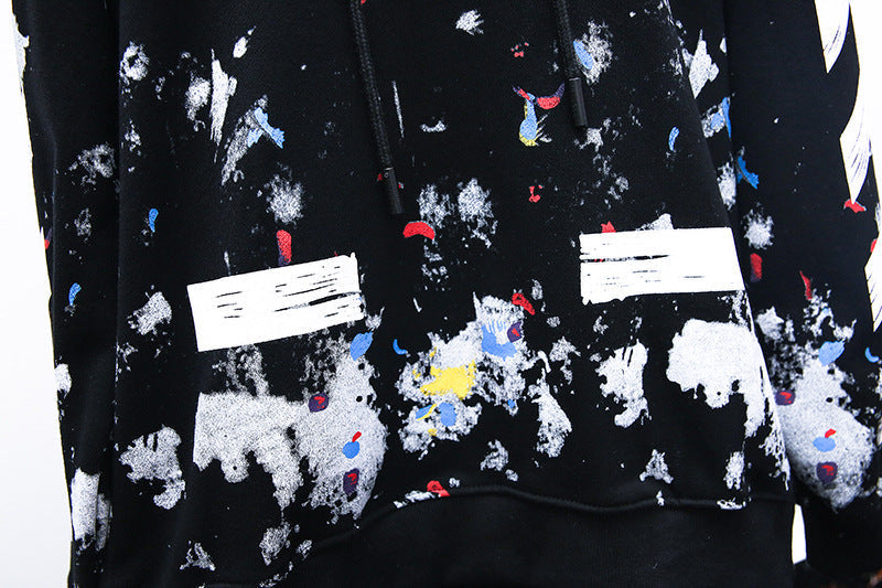 OFF-WHITE Fireworks Splash Graffiti Hoodie
