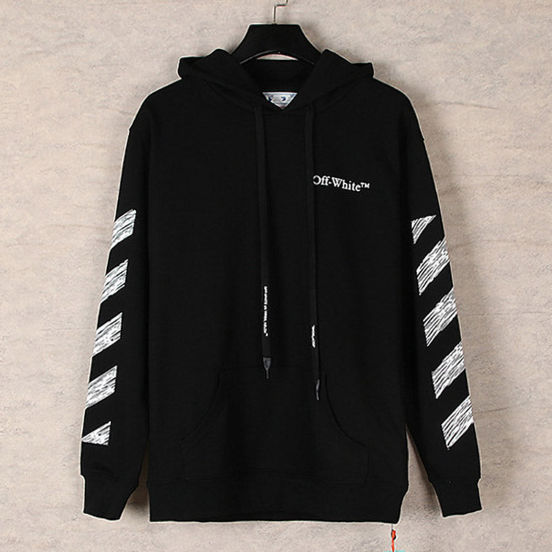 Off-White Diagonal Stripe Hoodie – Unisex Streetwear