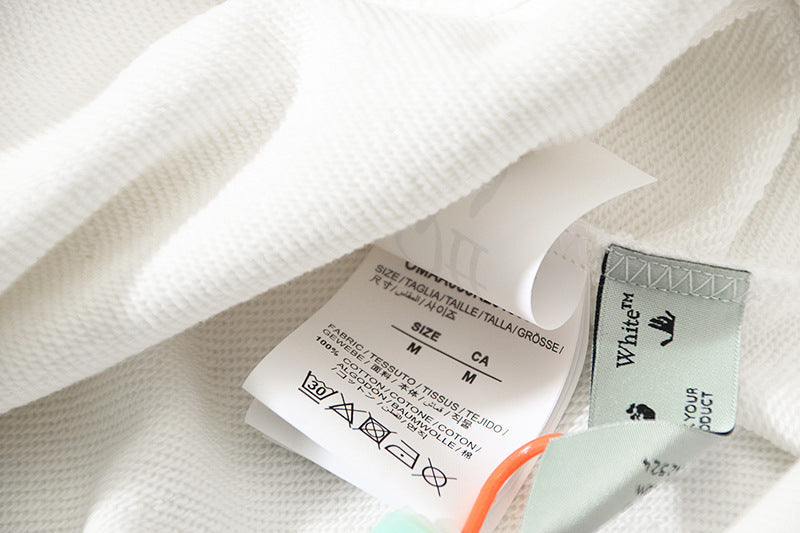 OFF WHITE Hand Arrow Boxy Hoodie – White & Black