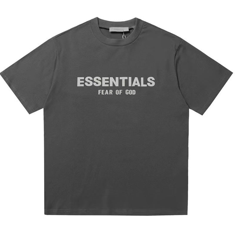 Fear of God Essentials Logo T-Shirt – Black / Grey / Apricot / Matcha / Aquamarine