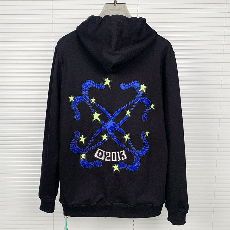 OFF WHITE Alien Arrow Pattern Hoodie – White & Black