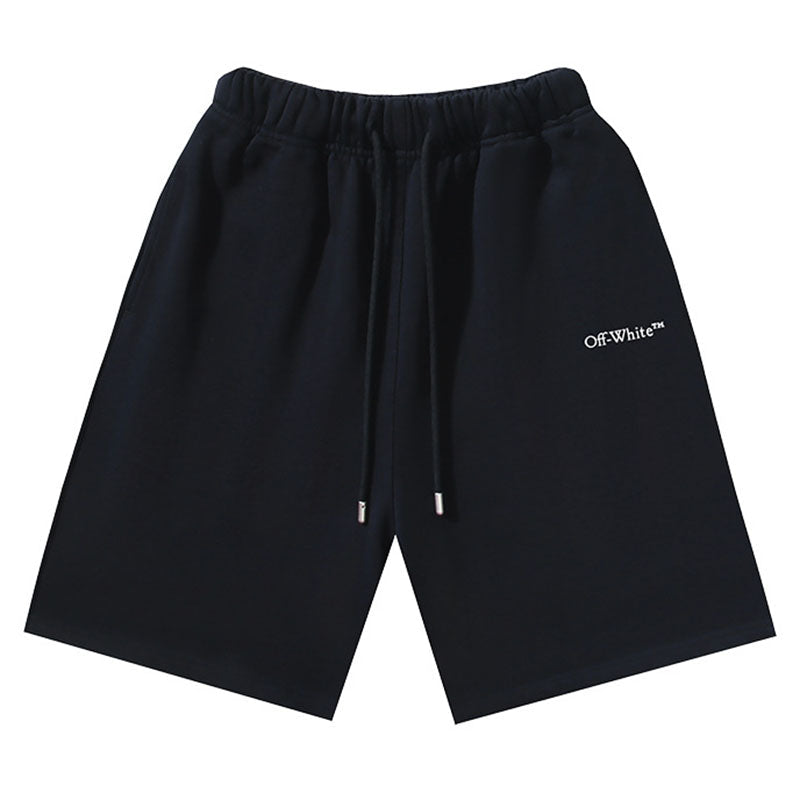 OFF-WHITE "Blur Arrow" Motion Graphic Cotton Sweatshorts