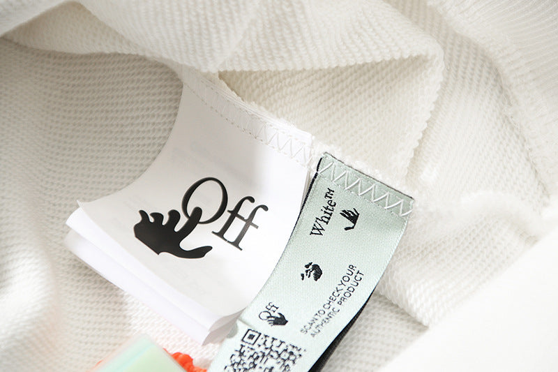 OFF WHITE Hand Arrow Boxy Hoodie – White & Black