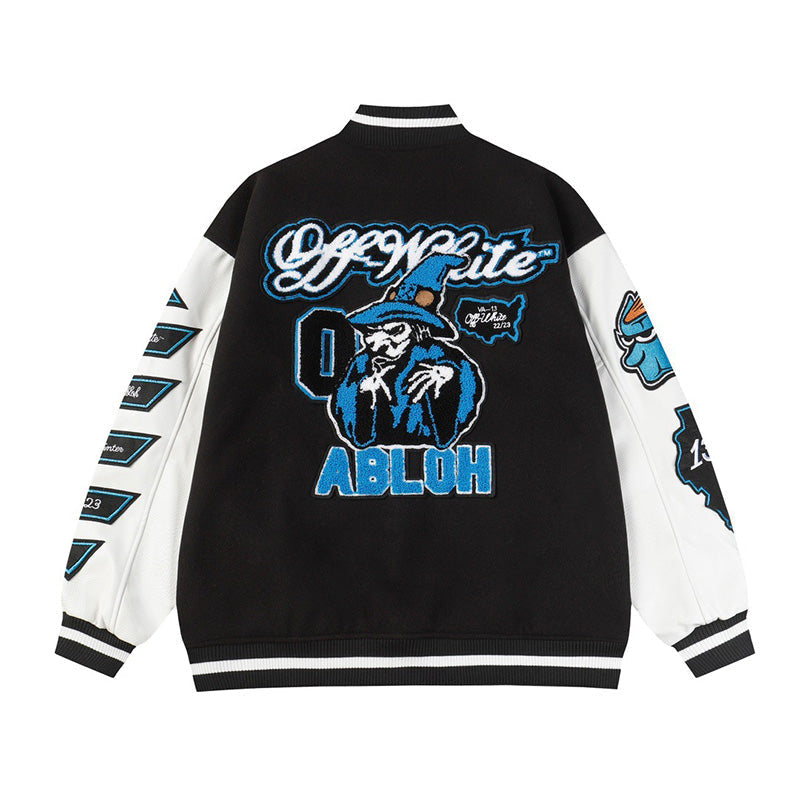 OFF-WHITE Keys Multi-Patch Varsity Baseball Jacket