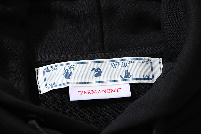 OFF WHITE Classic Logo Hoodie – White & Black