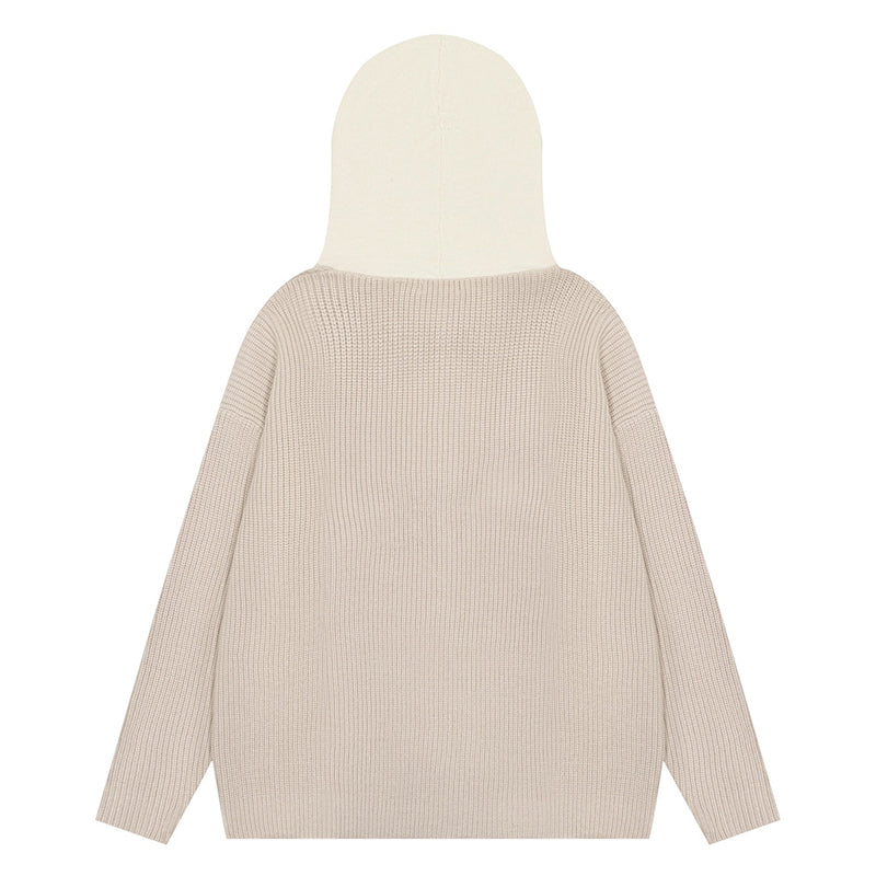 Fear Of God Knitted Sweater Hoodie – Grey / Apricot