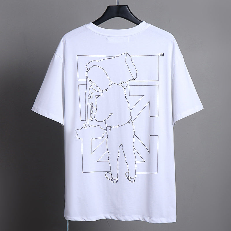 OFF-WHITE Figure Outline Arrow Frame T-Shirt