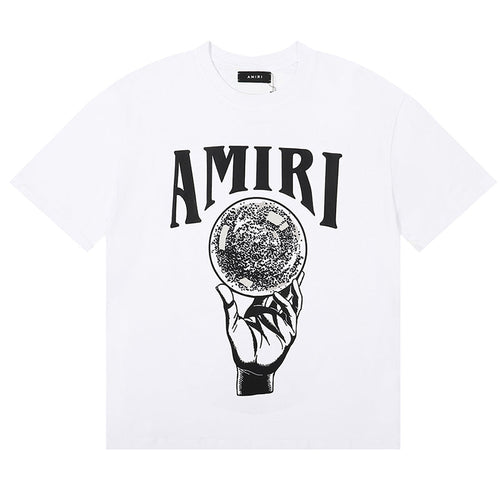 AMIRI Crystal Ball Logo-Intarsia Cashmere T-Shirt