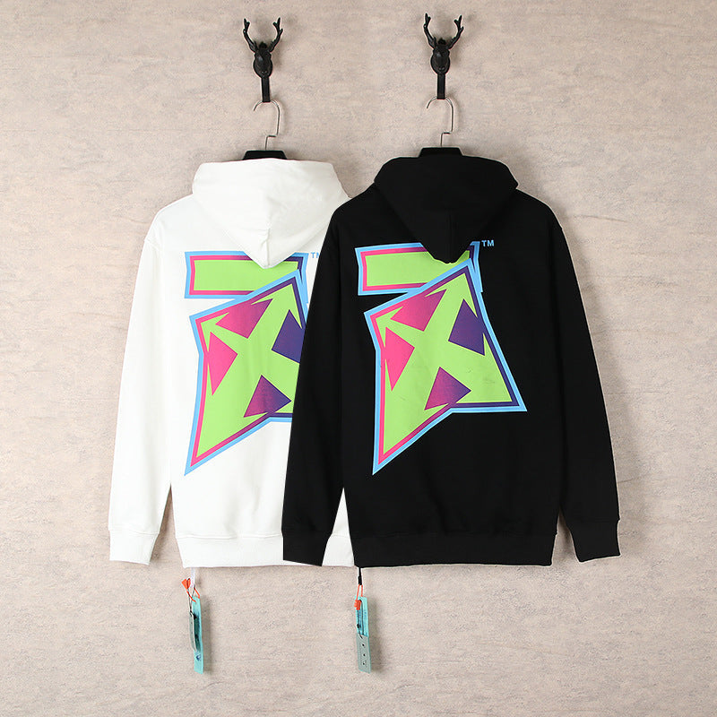 OFF WHITE Classic Logo Hoodie – White & Black